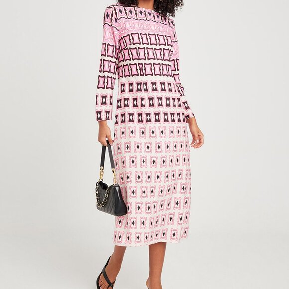 RETRO / BOHO 1970’sTUNIC GEOMETRIC DRESS - RARE